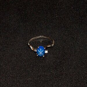 Vintage Lindy Star Sapphire Ring Size 6 3/4